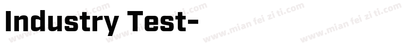 Industry Test字体转换